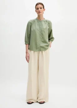 Streifen-Bluse A-Shape aus Organic-Cotton-Viskose-Mix