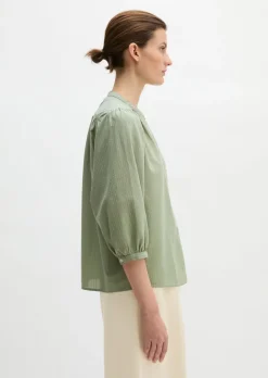 Streifen-Bluse A-Shape aus Organic-Cotton-Viskose-Mix