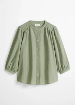 Streifen-Bluse A-Shape aus Organic-Cotton-Viskose-Mix