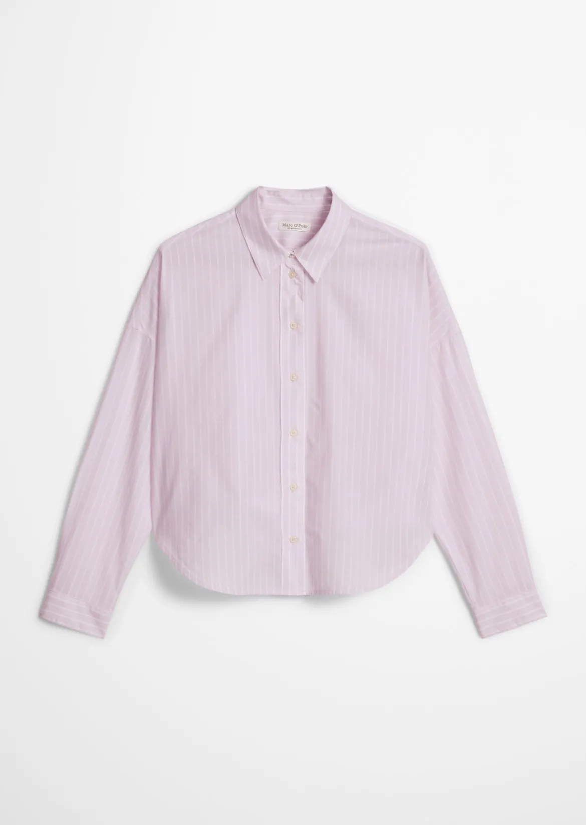 Streifenbluse loose aus Baumwoll-Chambray