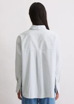 Streifenbluse oversize aus Premium-Baumwoll-Popeline