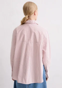 Streifenbluse oversize aus Premium-Baumwoll-Popeline