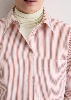 Streifenbluse oversize aus Premium-Baumwoll-Popeline