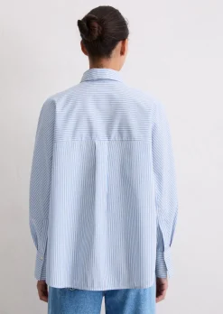 Streifenbluse oversize aus Premium-Baumwoll-Popeline
