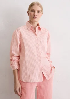 Streifenbluse oversize aus Premium-Baumwoll-Popeline