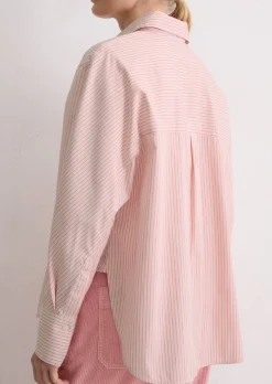 Streifenbluse oversize aus Premium-Baumwoll-Popeline