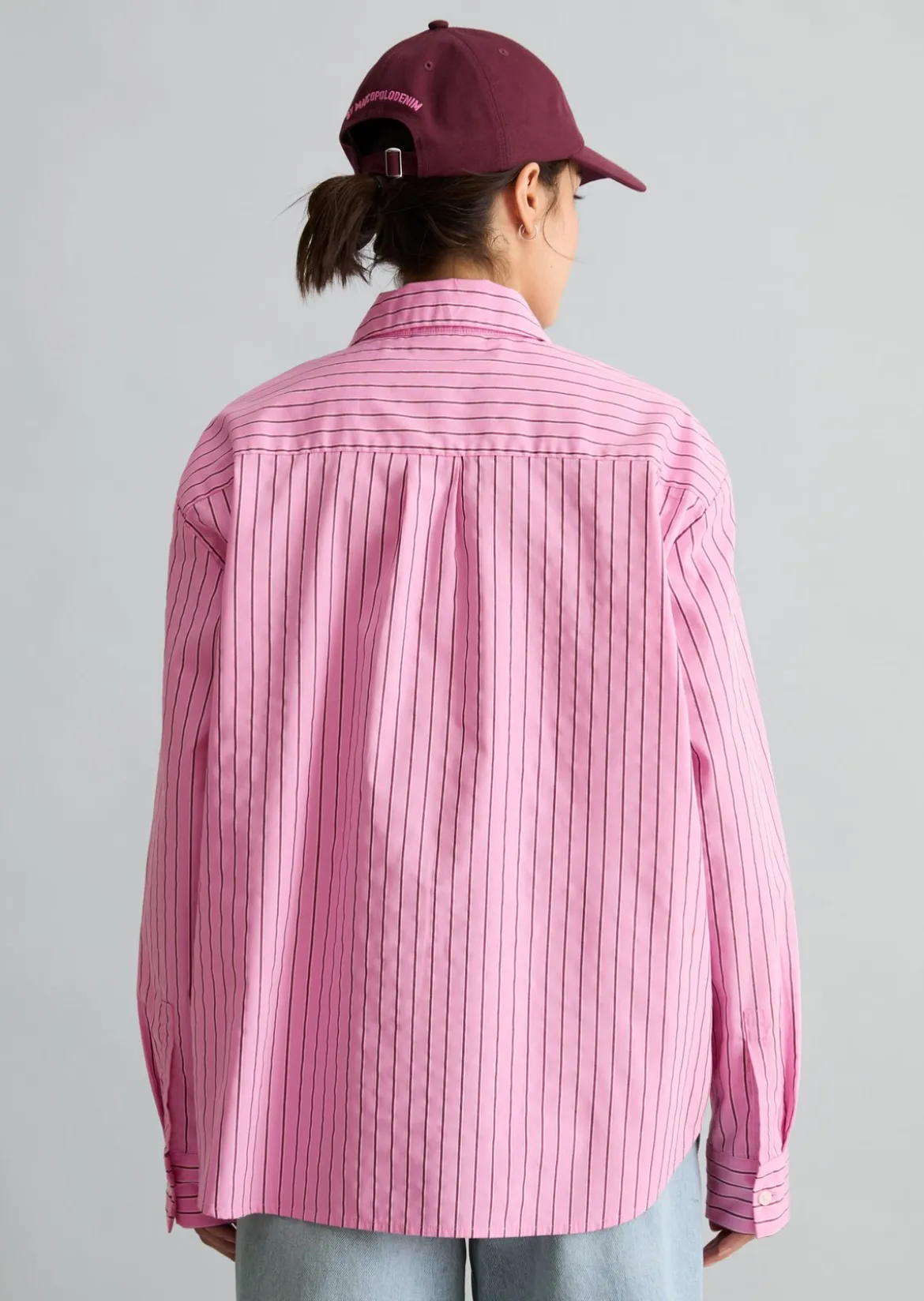 Streifenbluse regular aus Organic Cotton Lyocell-Mix