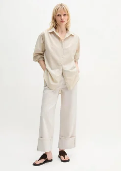 Streifen-Bluse relaxed aus Organic-Cotton-Viskose-Mix
