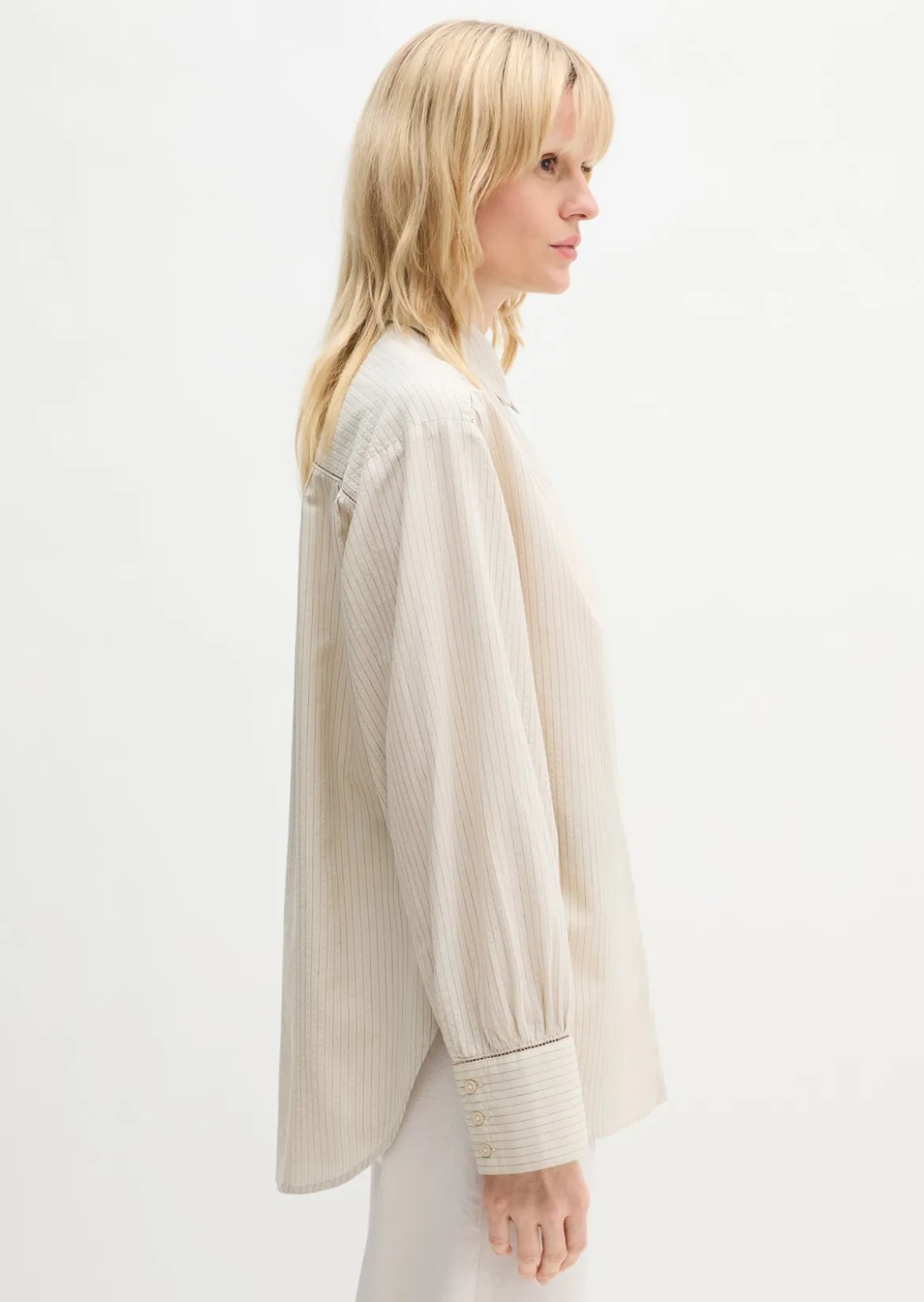 Streifen-Bluse relaxed aus Organic-Cotton-Viskose-Mix
