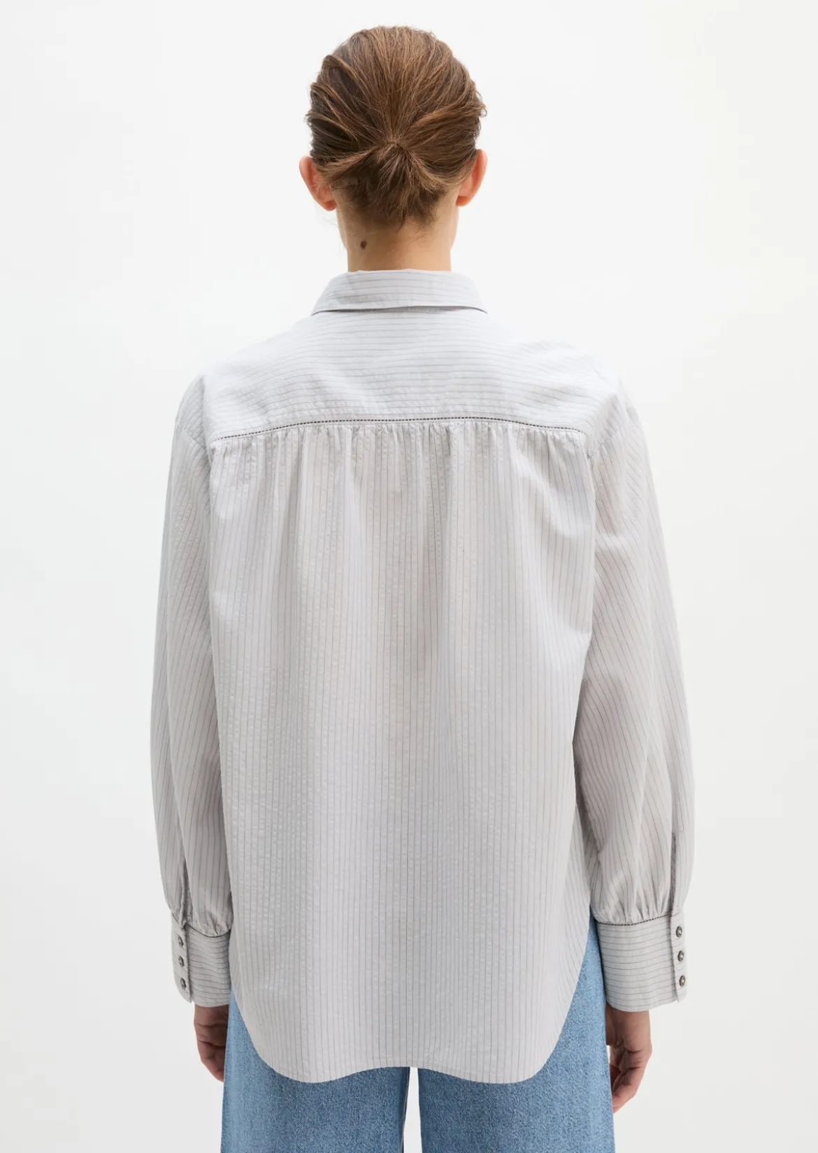 Streifen-Bluse relaxed aus Organic-Cotton-Viskose-Mix