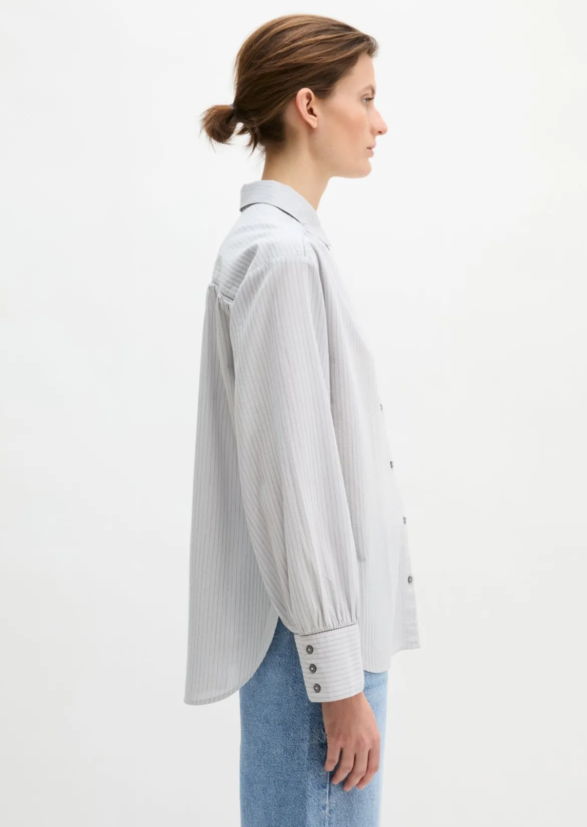 Streifen-Bluse relaxed aus Organic-Cotton-Viskose-Mix