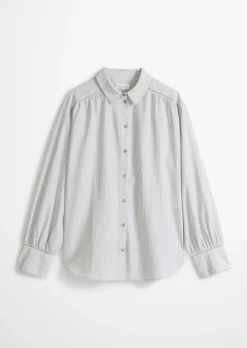 Streifen-Bluse relaxed aus Organic-Cotton-Viskose-Mix