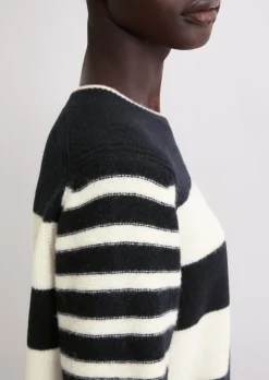 Streifen-Pullover regular aus flauschiger Lambswool
