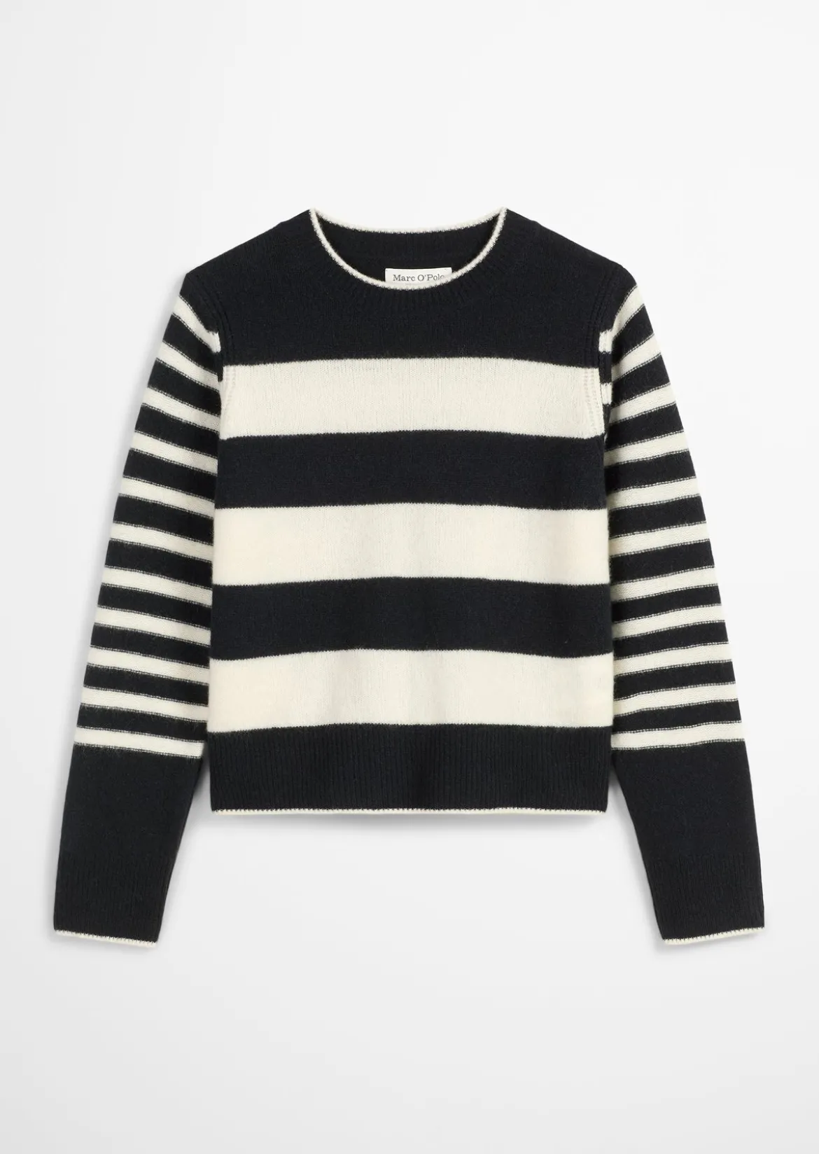 Streifen-Pullover regular aus flauschiger Lambswool