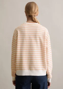 Streifen-Sweatshirt oversize aus reinem Organic Cotton