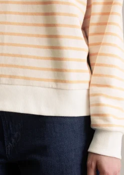 Streifen-Sweatshirt oversize aus reinem Organic Cotton