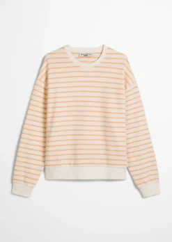 Streifen-Sweatshirt oversize aus reinem Organic Cotton