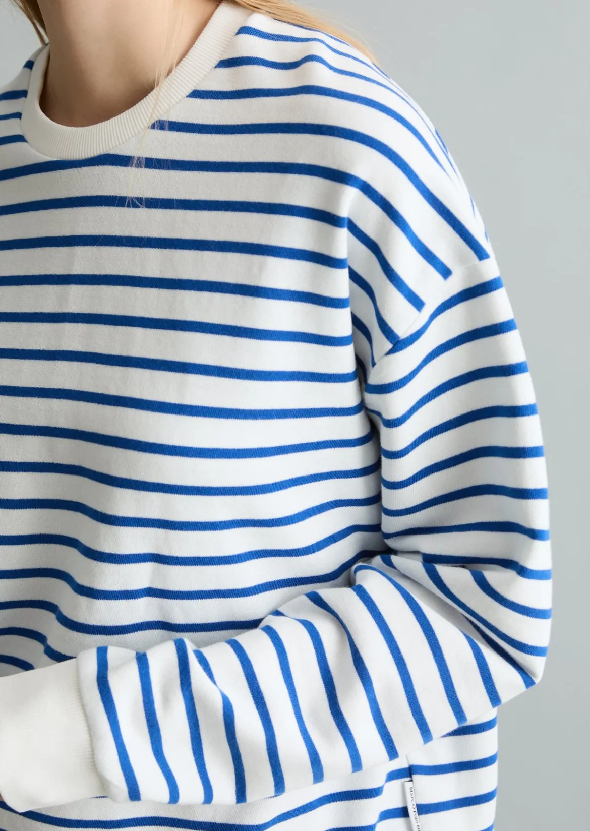 Streifen-Sweatshirt oversize aus reinem Organic Cotton