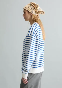 Streifen-Sweatshirt oversize aus reinem Organic Cotton