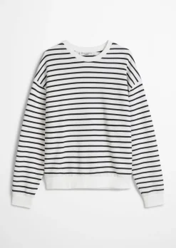 Streifen-Sweatshirt oversize aus reinem Organic Cotton