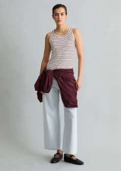 Streifen-Tanktop slim aus Organic Cotton