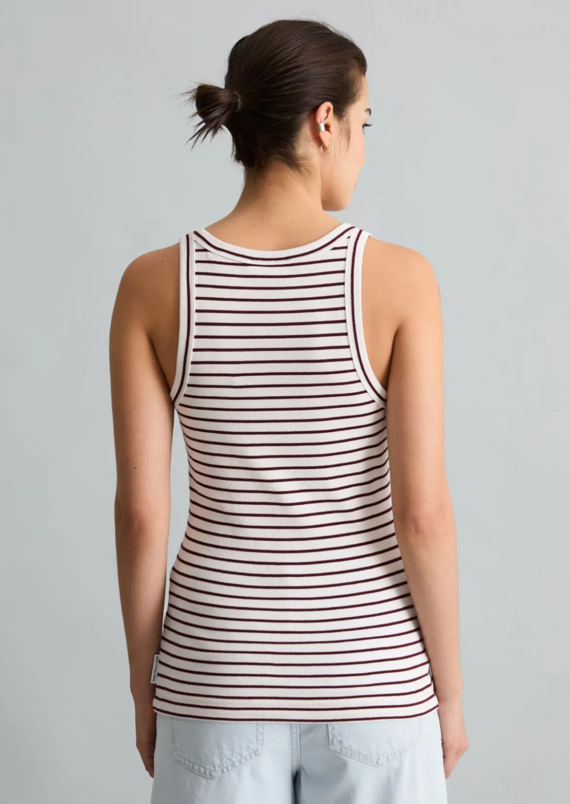 Streifen-Tanktop slim aus Organic Cotton