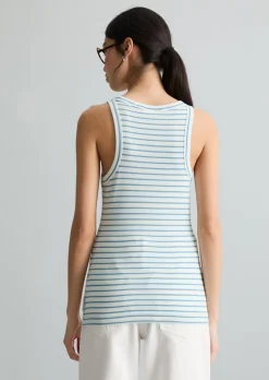 Streifen-Tanktop slim aus Organic Cotton