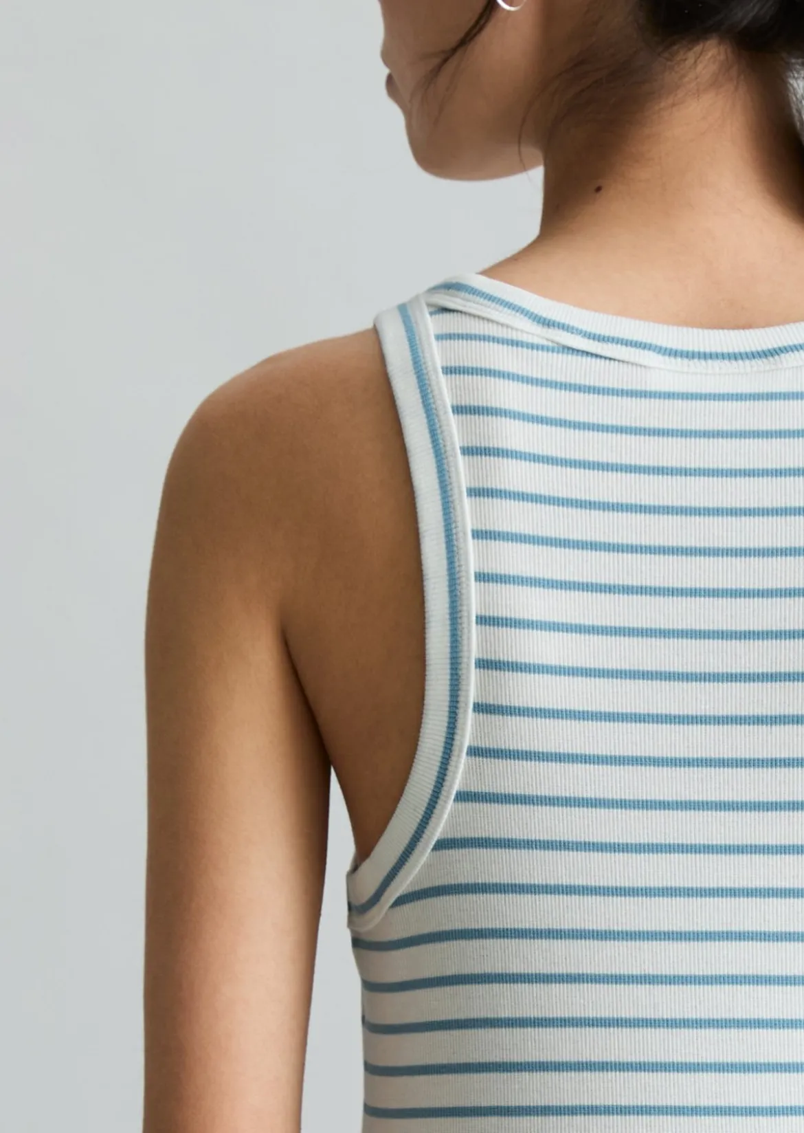 Streifen-Tanktop slim aus Organic Cotton