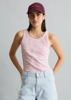 Streifen-Tanktop slim aus Organic Cotton