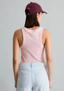 Streifen-Tanktop slim aus Organic Cotton