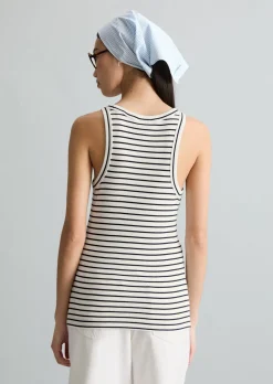Streifen-Tanktop slim aus Organic Cotton