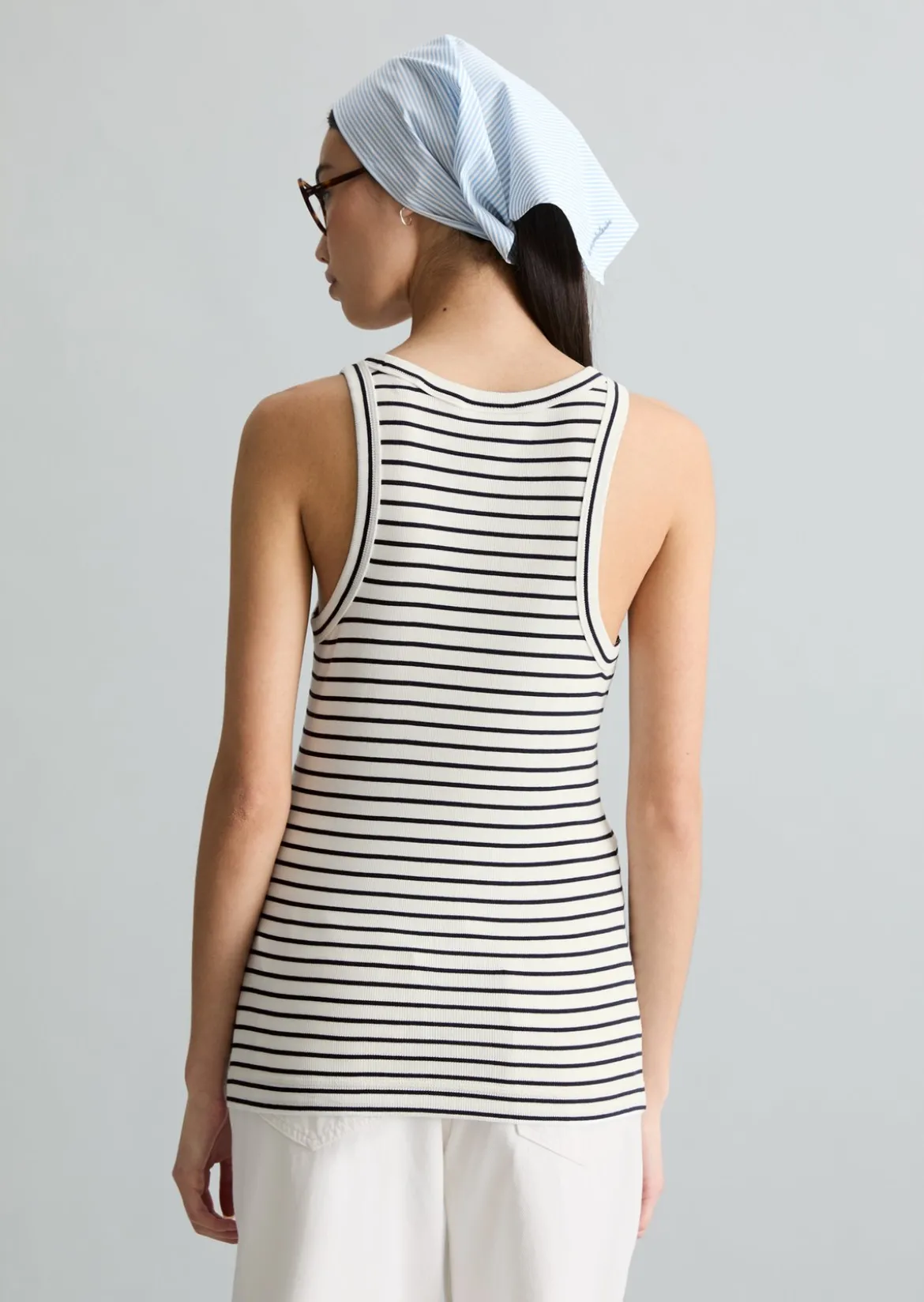Streifen-Tanktop slim aus Organic Cotton