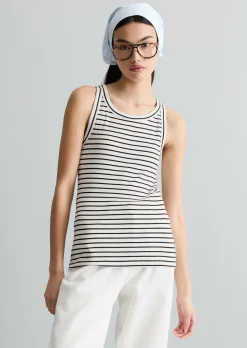 Streifen-Tanktop slim aus Organic Cotton