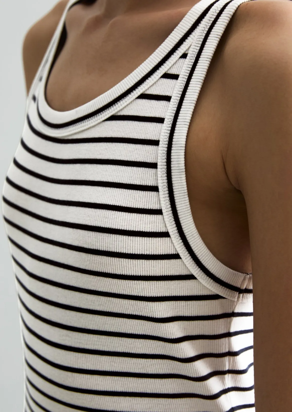Streifen-Tanktop slim aus Organic Cotton