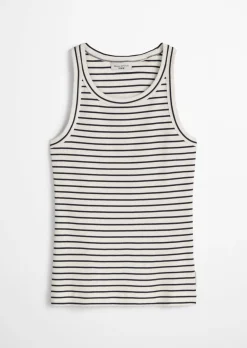 Streifen-Tanktop slim aus Organic Cotton