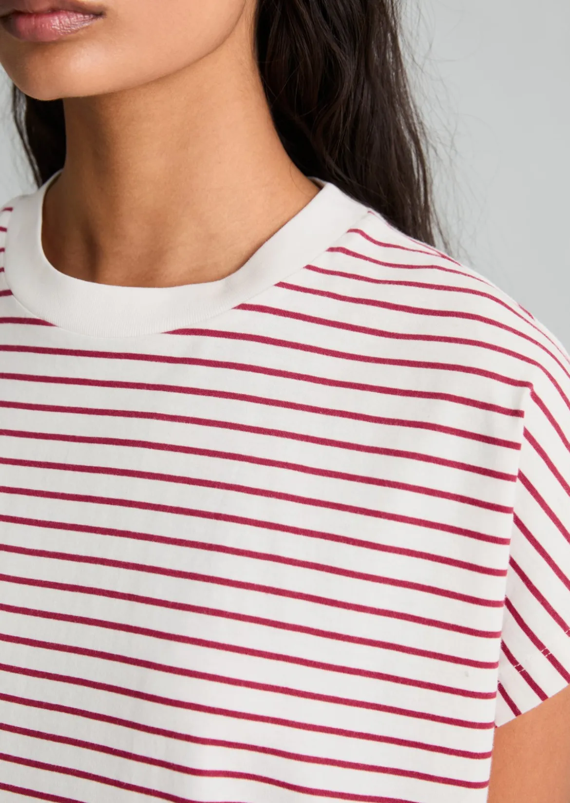 Streifen-T-Shirt relaxed aus Baumwoll-Single-Jersey