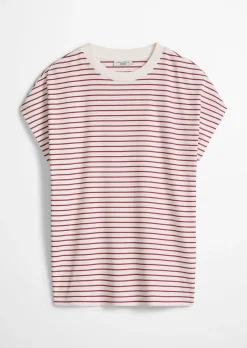 Streifen-T-Shirt relaxed aus Baumwoll-Single-Jersey