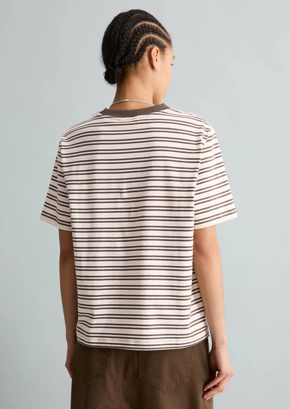 Streifen-T-Shirt relaxed aus Baumwoll-Single-Jersey