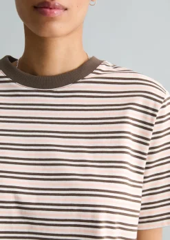 Streifen-T-Shirt relaxed aus Baumwoll-Single-Jersey