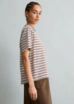 Streifen-T-Shirt relaxed aus Baumwoll-Single-Jersey