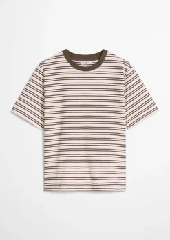 Streifen-T-Shirt relaxed aus Baumwoll-Single-Jersey