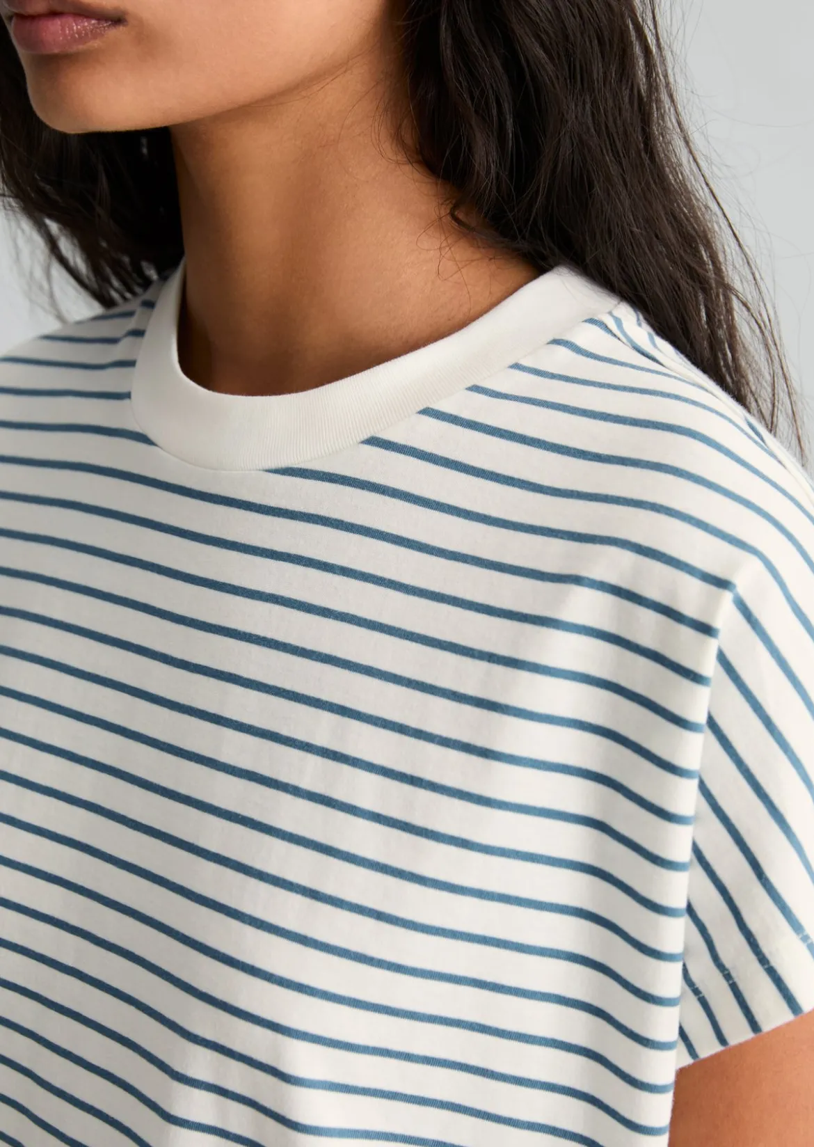 Streifen-T-Shirt relaxed aus Baumwoll-Single-Jersey