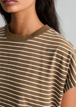 Streifen-T-Shirt relaxed aus Baumwoll-Single-Jersey