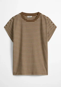 Streifen-T-Shirt relaxed aus Baumwoll-Single-Jersey