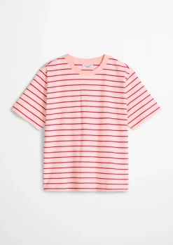 Streifen-T-Shirt relaxed aus Baumwoll-Single-Jersey
