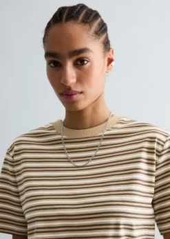 Streifen-T-Shirt relaxed aus Baumwoll-Single-Jersey