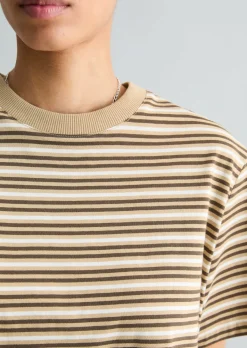 Streifen-T-Shirt relaxed aus Baumwoll-Single-Jersey
