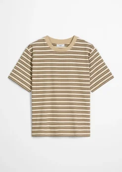 Streifen-T-Shirt relaxed aus Baumwoll-Single-Jersey