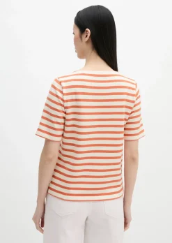 Streifen-T-Shirt straight aus weichem Jersey