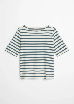 Streifen-T-Shirt straight aus weichem Jersey